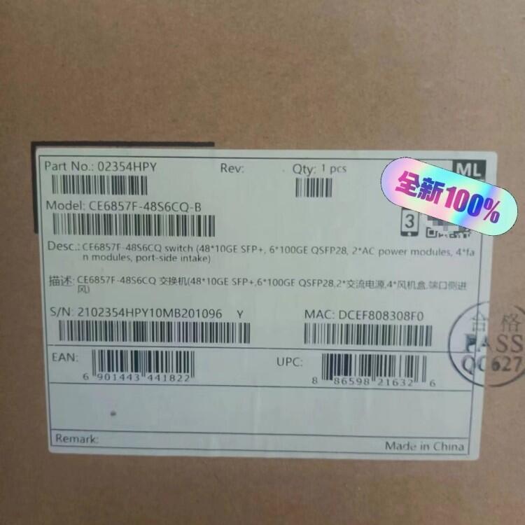 CE6857F-48S6CQ QC48*10GE SFP+,6*100GE QSFP28