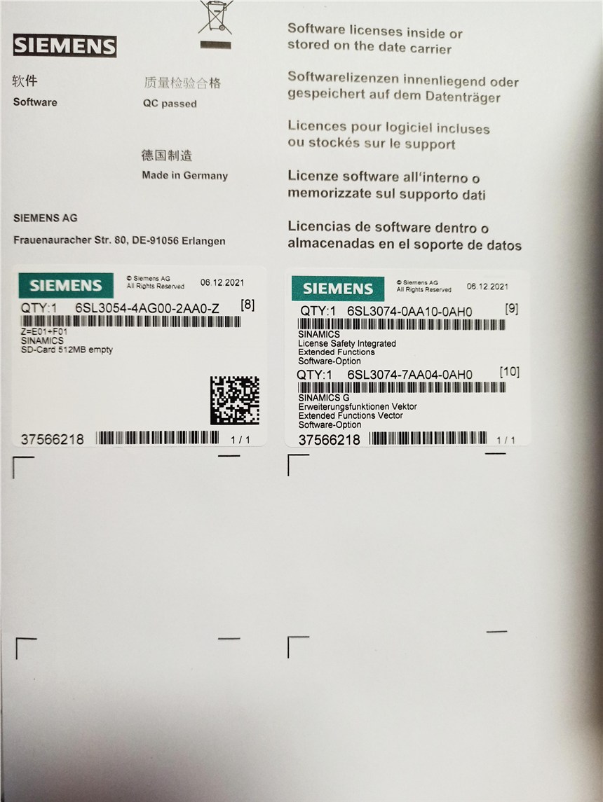 TG120  6SL3054-4AG00-2AA0-Z F01+E01 ԭbF